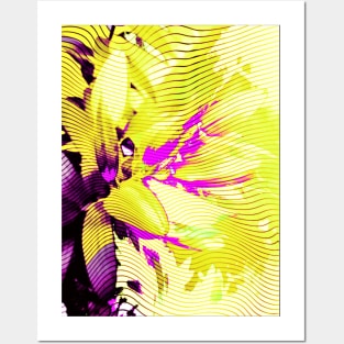 Wired Yellow Orchid Posters and Art